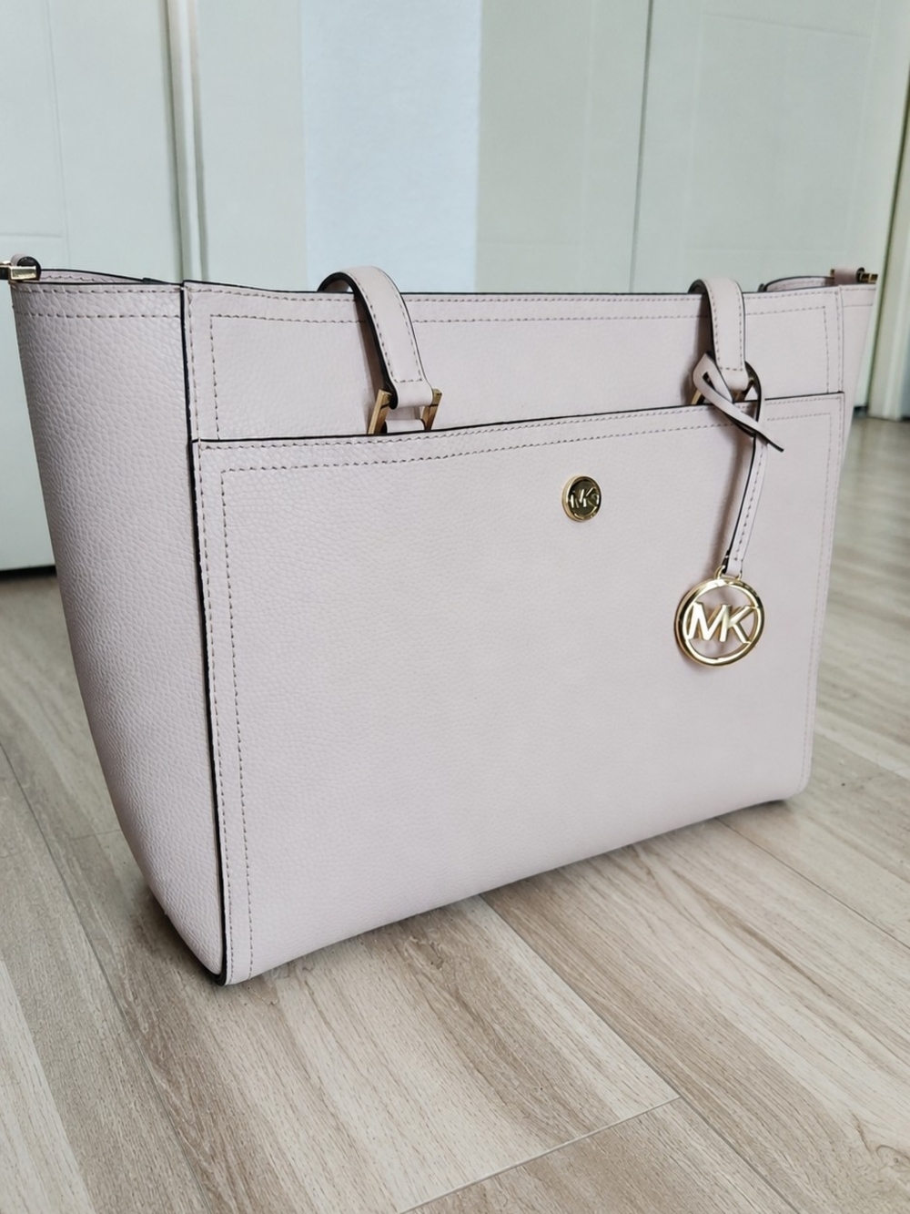 Michael Kors Maisie Large 3 Piece Set Tote Bag Powder Blush - Picture 2 of 6